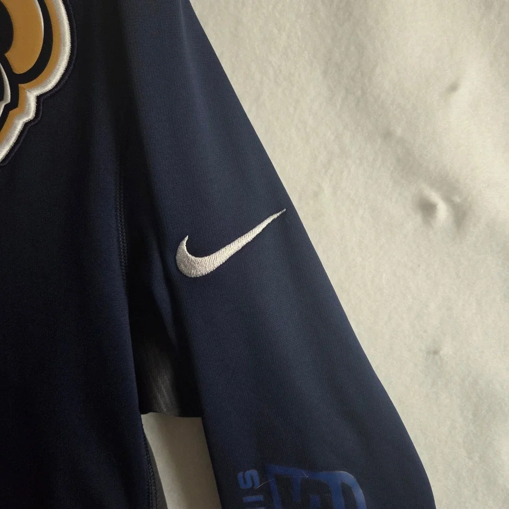 Nike NFL St. Louis Rams Therma-FIT Full Zip Hoodie Mens Small Navy Blue